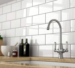 Metro Flat White Gloss 10x20cm