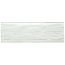 Liberty White - Glass Wall Tile - 10 x 30 cm