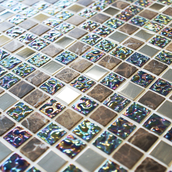 Lustre Brown - Mosaic - 30 x 30 cm