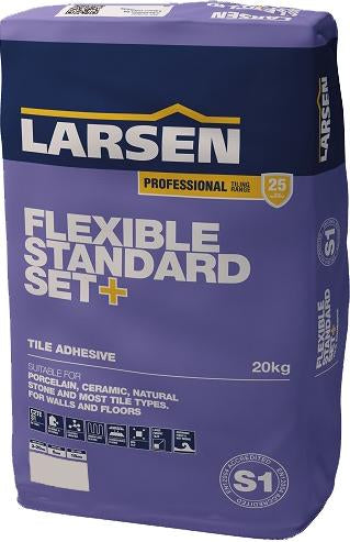 Grey Standard-Set Flex Tile Adhesive 20kg Bags- single £11.66 +VAT - Discount Tile And Stone Warehouse