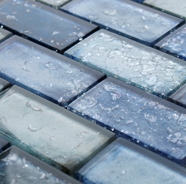 Rainfall Blue Sheet - Wall Tile - 30 x 30 cm
