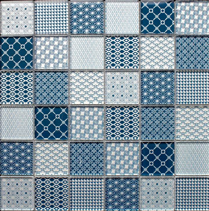 Tapestry Blue - Wall Tile - 30 x 30 cm
