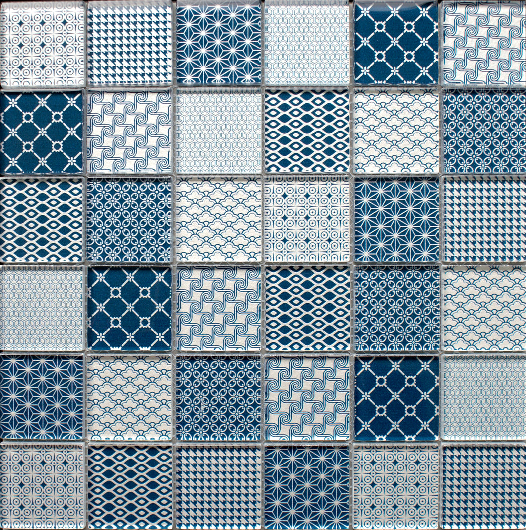 Tapestry Blue - Wall Tile - 30 x 30 cm
