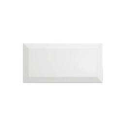 Bevelled White Gloss 10 x 20 cm Baker 