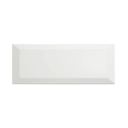 Bevelled White Gloss 10x30cm Baker 