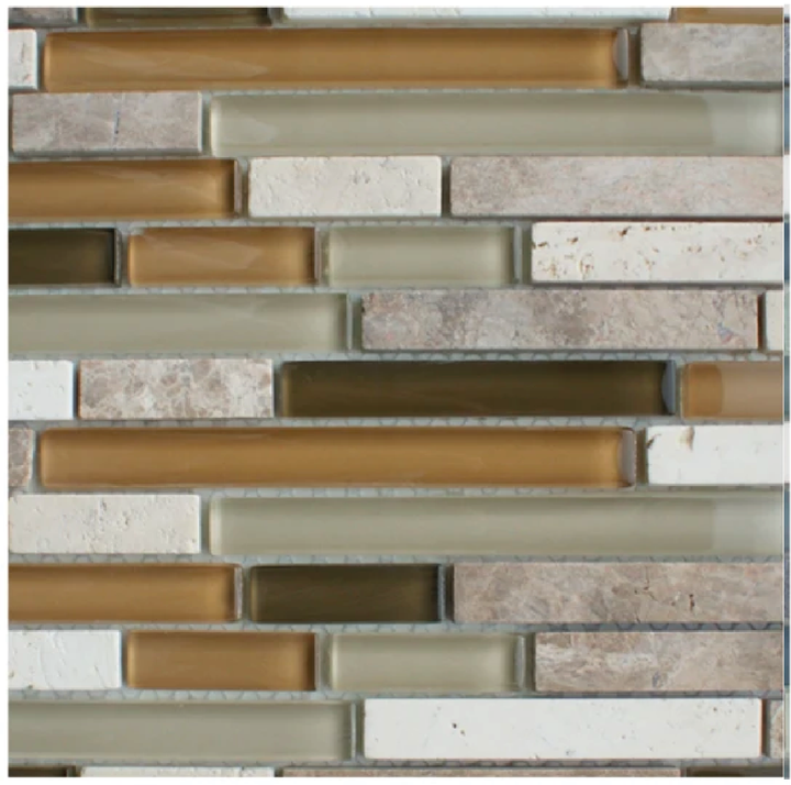 Limestone Mosaic - Wall Tile - 30 x 30 cm